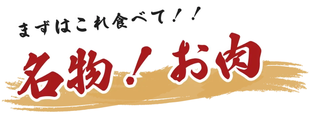 とりあえずこれ食べて！！名物！お肉